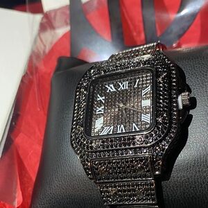 Luxury Black Diamond Watch